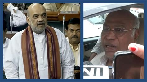 Home Minister Amit Shah And Aicc President Dr Mallikarjun Kharge On