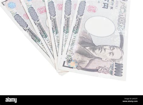 Banknotes Of The Japanese Yen 10000 Yen Isolated On White Background