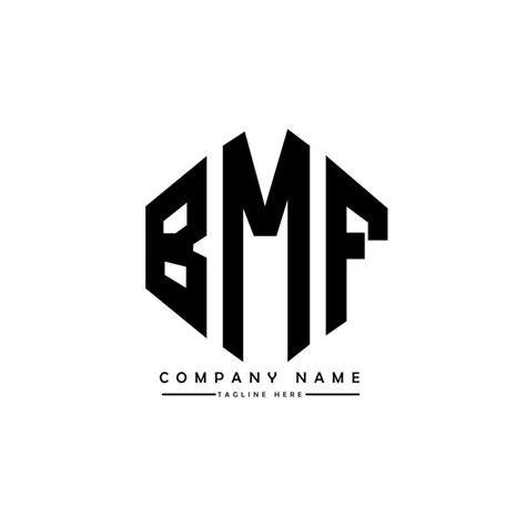 diseño de logotipo de letra bmf con forma de polígono diseño de