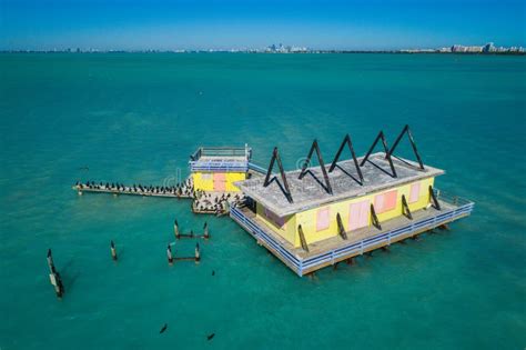 Stiltsville Miami Florida Homes On Stilts Stock Image Image Of