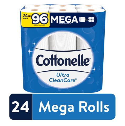 Cottonelle Ultra Cleancare Strong Toilet Paper 24 Mega Rolls Walmart