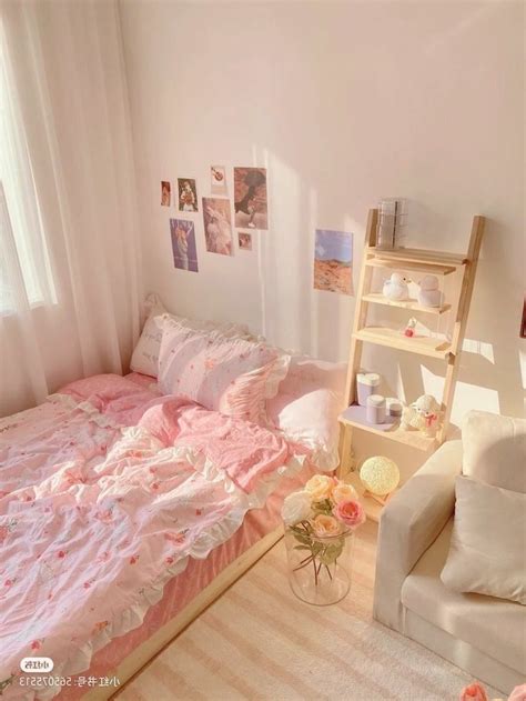 A Bedroom With A Bed Chair And Window In The Corner Next To A Ladder