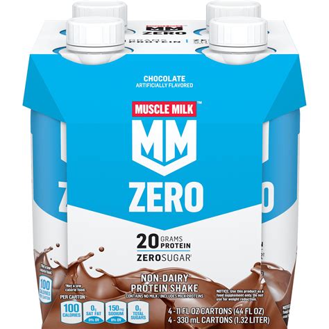 Muscle Milk Zero 100 Calorie Protein Shake Chocolate 20g Protein 11