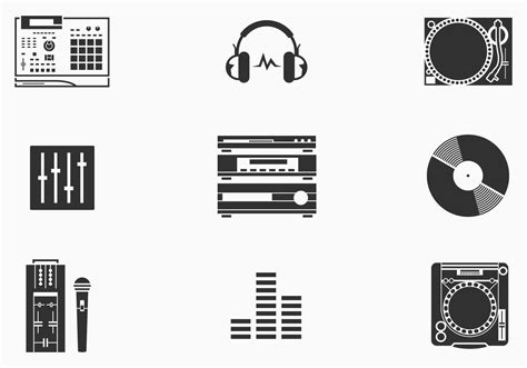 Dj Vector Icons Pack 58227 Vector Art At Vecteezy