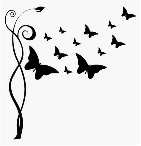 Clip Art Butterfly Flying Silhouette Flying Butterfly Clipart Black