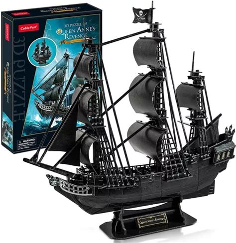 Modelo Barco Pirata 3d Queen Anne s Revenge 180 Piezas Envío gratis