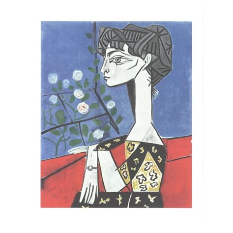 Pablo Picasso Jacqueline Avec Des Fleurs 315 X 235 Offset Lithograph 2019 Modernism Black