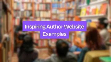 9 Inspiring Author Website Examples in 2024