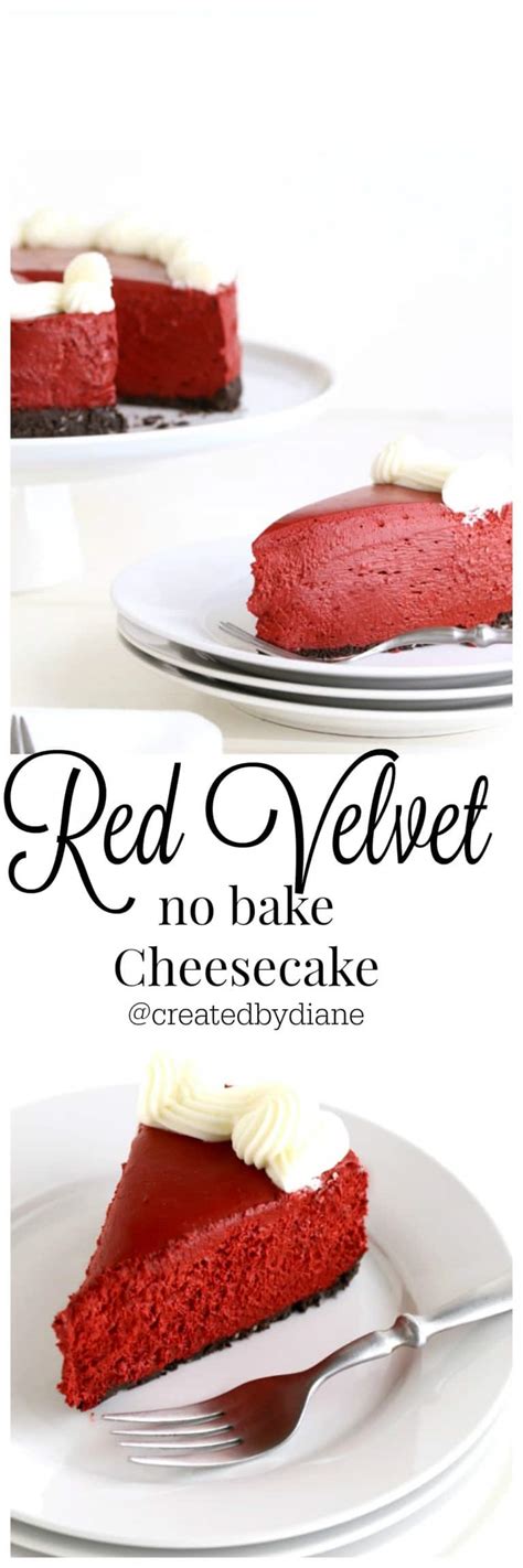 Red Velvet No Bake Cheesecake Created By Diane