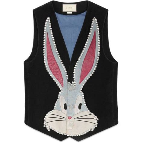 Gucci Bugs Bunny Suede Vest With Patches 4 970 Liked On Polyvore