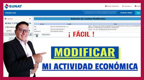 Actualizar Modificar O Agregar Mi Actividad Econ Mica En Mi Ficha Ruc