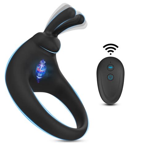 Vibrating Cock Ring Sex Toys For Men Silicone Penis Ring Remote Control Vibrator With 10