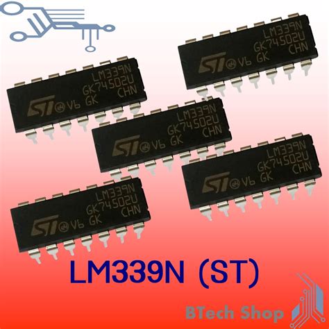 Lm339n St Ic Quad Low Power Open Collector Comparator Dip14p