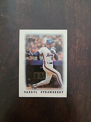 Topps League Leaders Mini Darryl Strawberry New York Mets Ebay