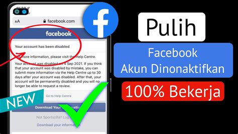 Cara Memulihkan Akun Facebook Yang Dinonaktifkan Masalah Akun