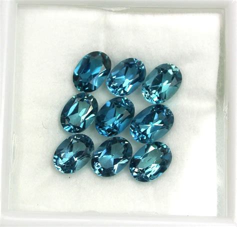 Genuine London Blue Topaz 84 Ct Unheated Type Natural 100 Etsy