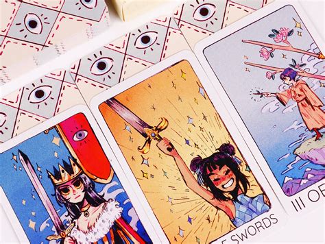 Cute Tarot Deck Cards For Divination Pretty Tarot Cards Etsy