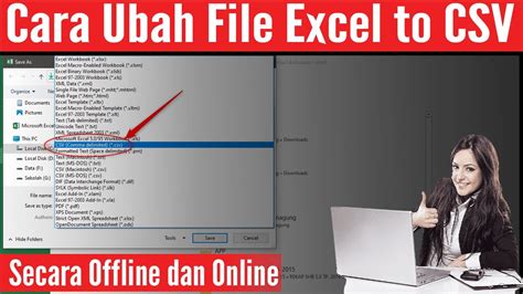 Cara Merubah Excel Ke Csv Secara Offline Dan Online YouTube