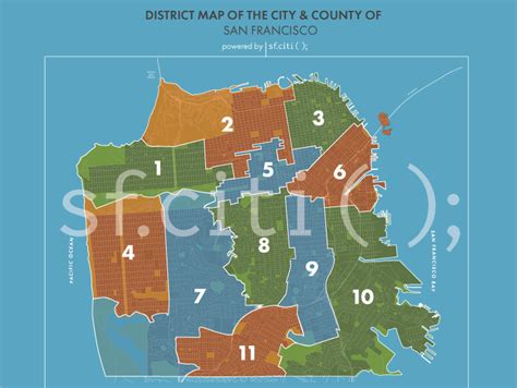 District Map Of The City And County Of San Francisco Sfciti