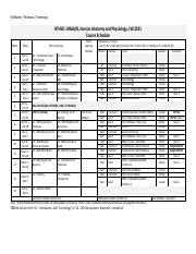 Hthsci H Course Schedule Fall Pdf Mcmaster Mohawk