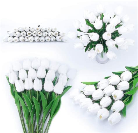 Artificial Tulip Fake Holland Mini Tulip Real Touch Flowers 24 Pcs For