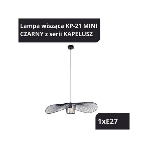 Lampa Wisząca Kp 21 Mini Czarny Z Serii Kapelusz