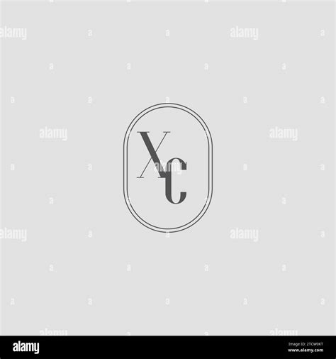 Initial Xc Wedding Monogram Logo Design Vector Graphic Stock Vector