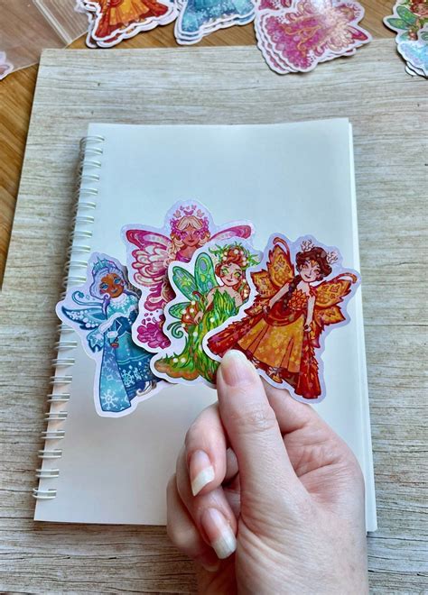 Fairy Sticker Set Fantasy Sticker Glitter Holo Princess Sticker Fairy