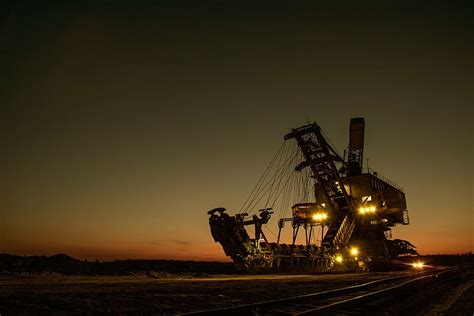 Hd Wallpaper The Sky Light Night Lights Excavator Bucket Cat