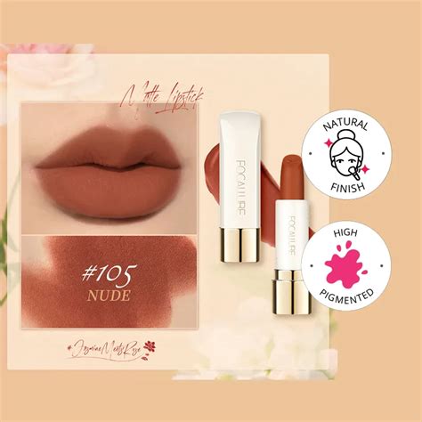 Focallure Pure Matte Lipstick FA203 105 Raena Beauty Platform