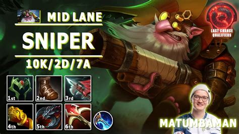 Sniper Mid Lane Liquid MATUMBAMAN Pos 2 Sniper Play 7 32c TI 2022