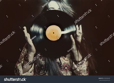 Young Girl Holding Vinyl Record On Stock Photo 436990630 Shutterstock