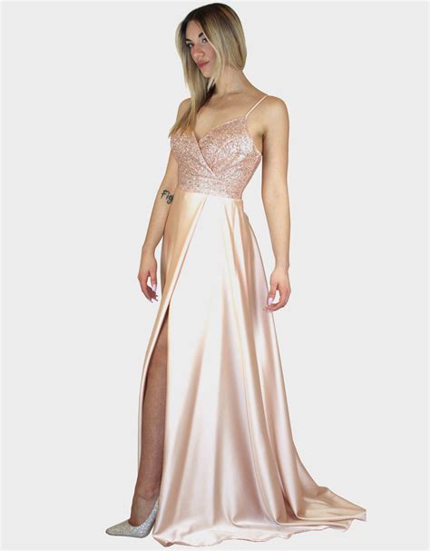 Abito Lungo Nude Elizabeth Moda Collezione Cerimonia Elegante