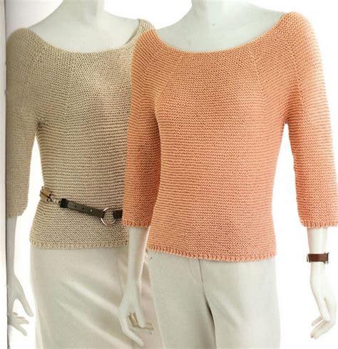 Ravelry Allegra Garter Stitch Pullover Pattern By Adrienne Vittadini