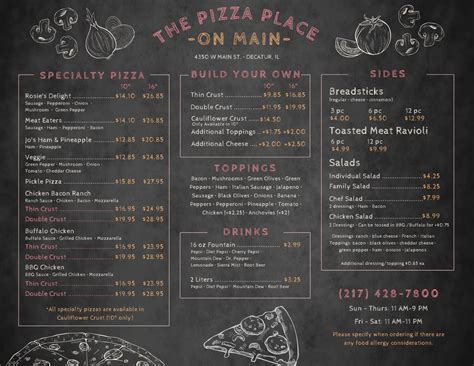 Pizza Menu Decatur IL | Decatur’s Best Pizza