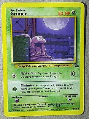 Pokemon Cards Grimer Fossil Near Mint Ebay