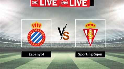 RCD Espanyol Vs Sporting Gijón Partido de fútbol de Segunda División