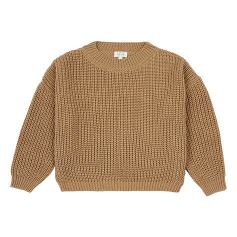 The Simple Folk Pull Tricot Coton Bio Caramel Smallable