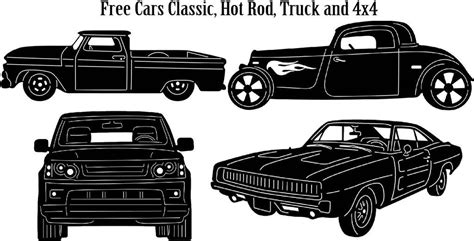 Cars Classic Hot Rod Truck 4x4 Free Dxf Files Cut Ready Cnc Designs