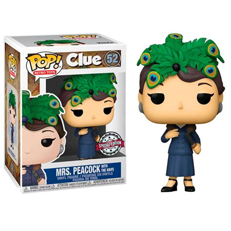 Funko Pop Retro Toys Clue Mrs Peacock With The Knife 52 Exclusivo Moça Do Pop Funko Pop é