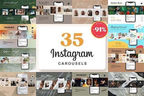 Instagram Carousels Bundle Bundle Creative Fabrica