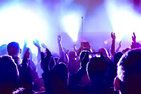 Concert Crowd at Rock Concert Stock Image - Image of entertainment ...