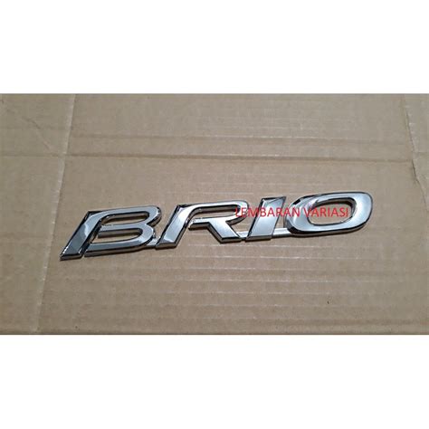 Jual Emblem Logo Tulisan BRIO Chrome Shopee Indonesia