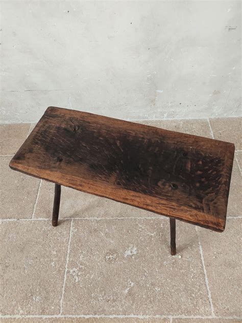 Antique Wooden Side Table Wabi Sabi Piet Jonker