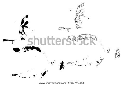 Maluku Islands Subdivisions Indonesia Provinces Indonesia Stock Vector