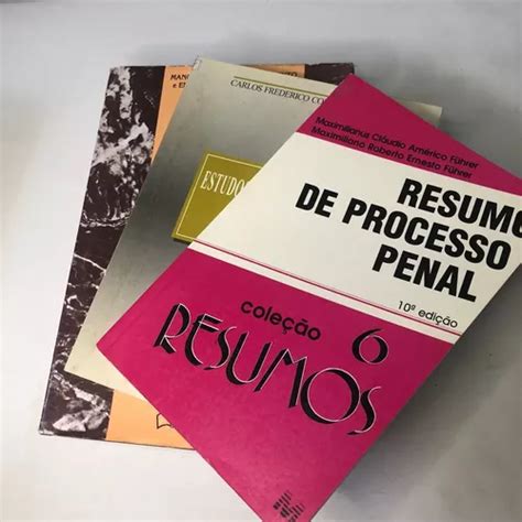 Kit Livros Resumo De Processo Penal E Estudos Esquem Ticos De