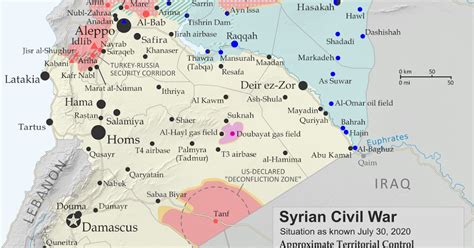 Syria Control Map And Report Frontlines Stable July 2020 Political