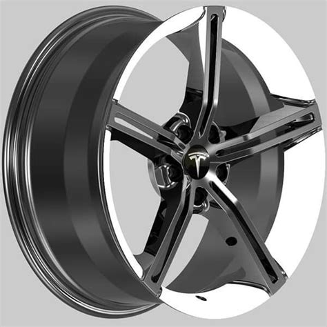 Black Rims White Lip White Rims Tesla Model Custom Wheels