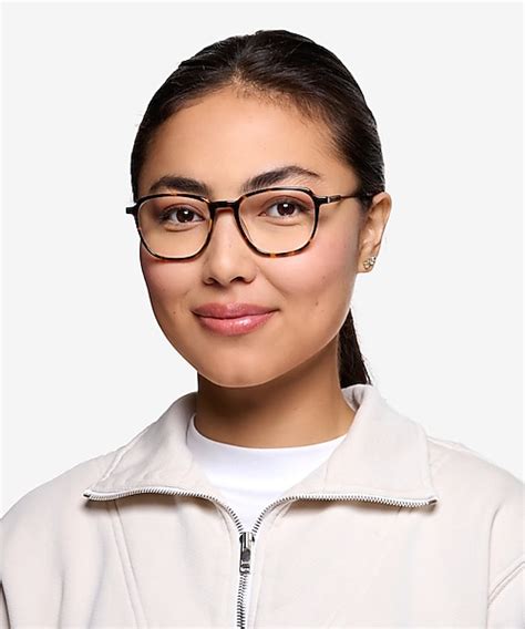 The Fan Square Tortoise Full Rim Eyeglasses Eyebuydirect Canada