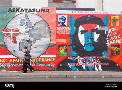 Political wall murals, Belfast, North Ireland, United Kingdom Stock ...